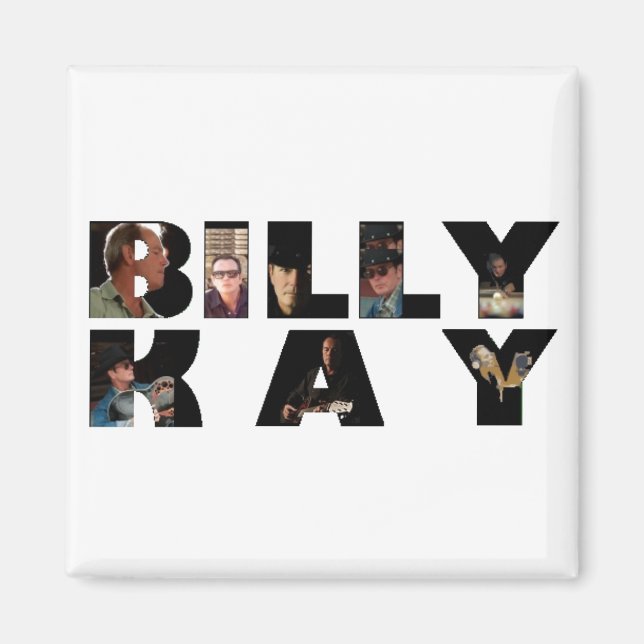 Billy Kay Photo Tour Logo Square Magnets (Front)
