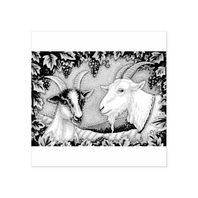 BILLY & KID NAPA VALLEY GOATS RUBBER STAMP (Imprint)