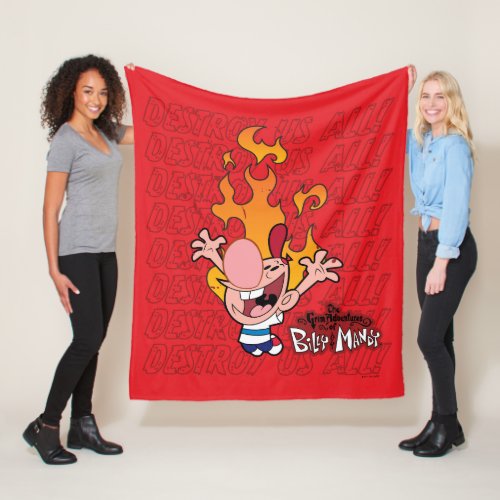 Billy  Mandy _ Destroy Us All Fleece Blanket