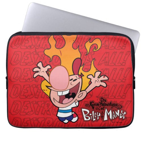 Billy  Mandy _ Destroy Us All Laptop Sleeve