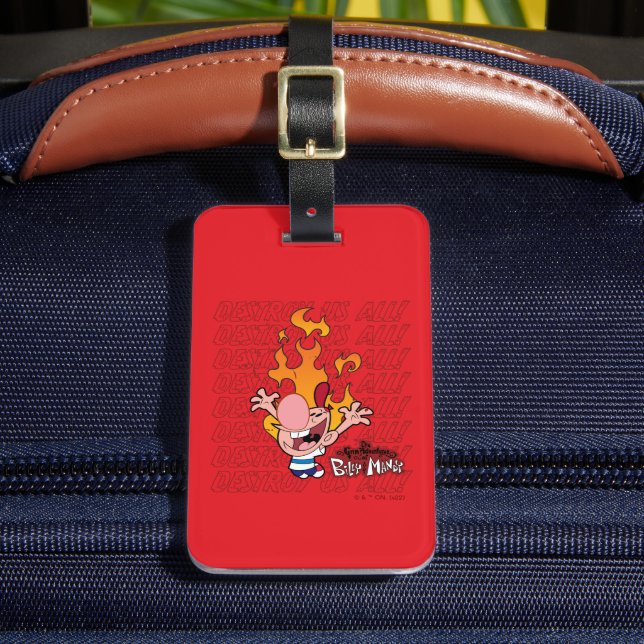 Billy & Mandy - Destroy Us All Luggage Tag (Front Insitu 2)