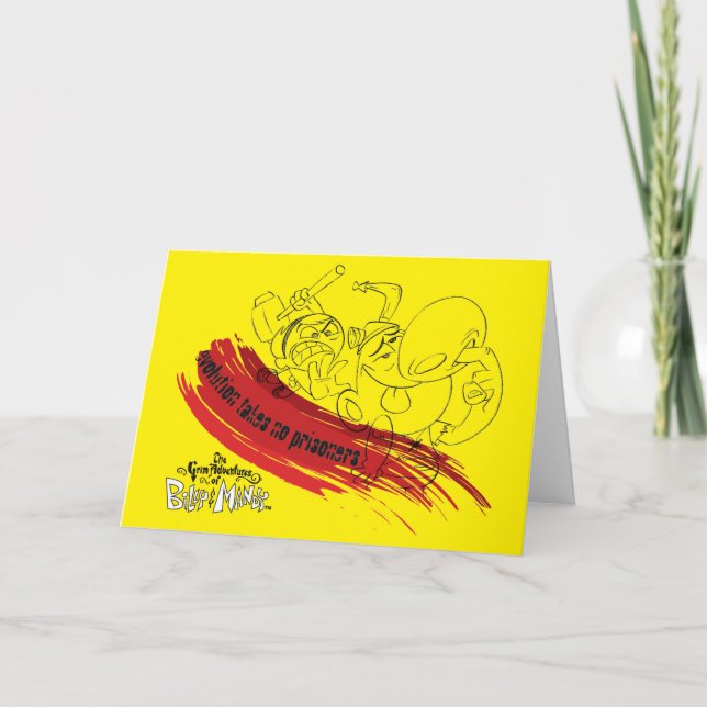 Billy & Mandy - Evolution Takes No Prisoners Card (Front)