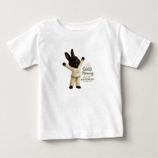 Billy Morning Stretch Cute Black Rex Bunny Baby T-Shirt