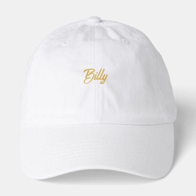 Billy Name typography Personalized Gift  Hat (Front)
