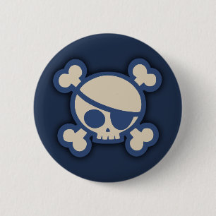 Billy Roger -Blue Pinback Button