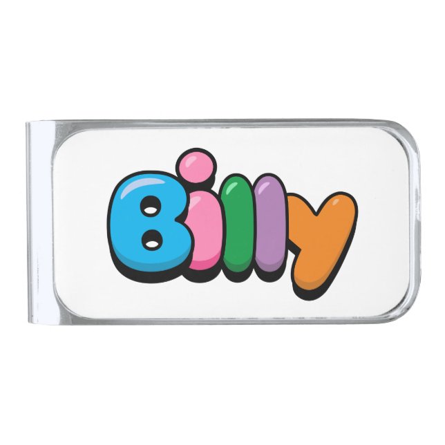 Billy Silver Finish Money Clip (Front)