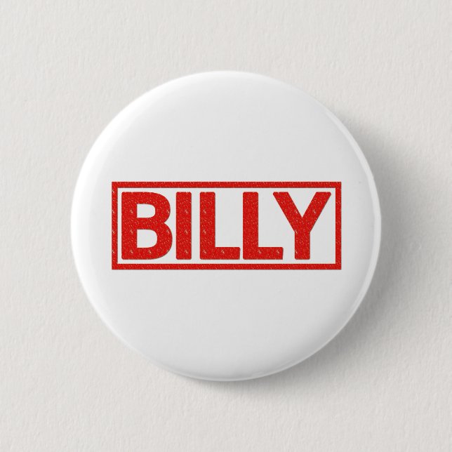 Billy Stamp Pinback Button (Front)