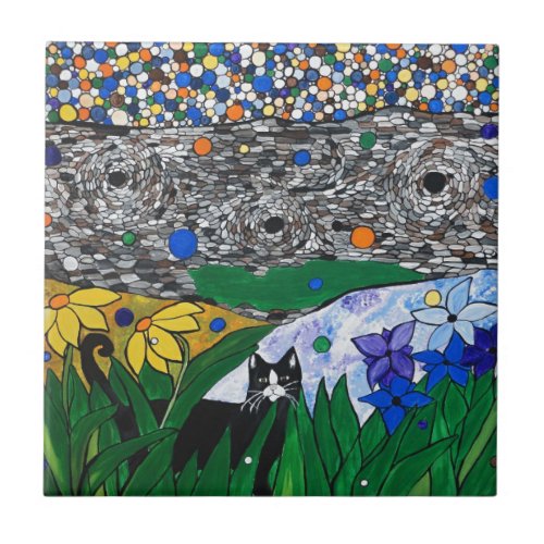 billy the cat and his secret garden tile