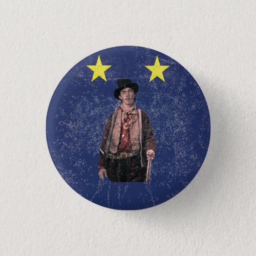 Billy the Kid American Gunfighter Outlaw Old West Pinback Button