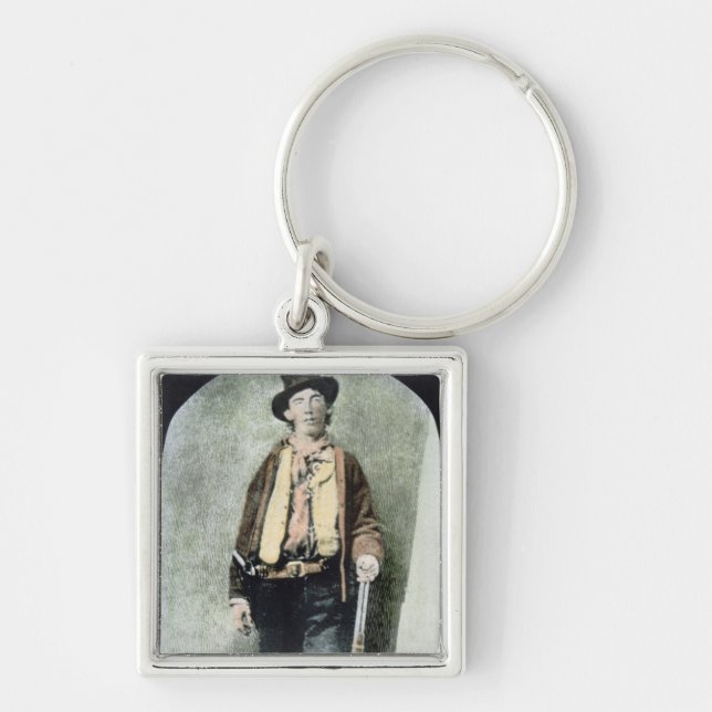 Billy the Kid (coloured engraving) Keychain (Front)