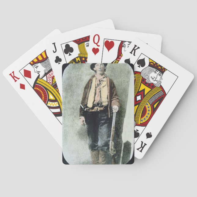 Billy the Kid (coloured engraving) Poker Cards (Back)