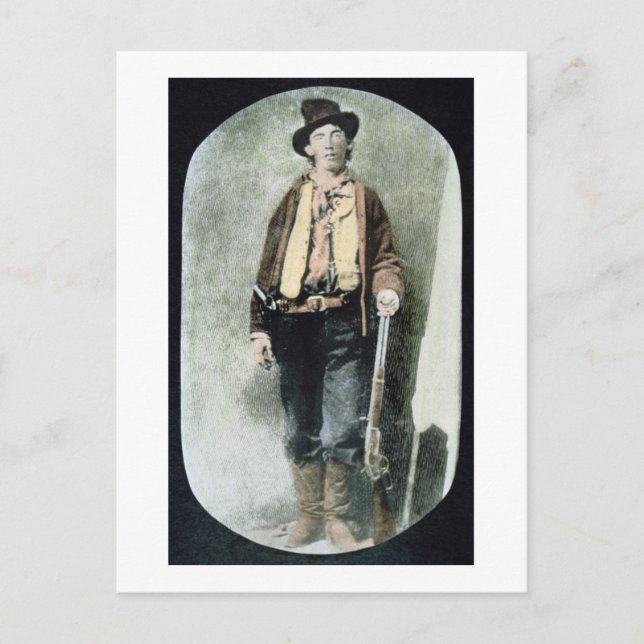 Billy the Kid (coloured engraving) Postcard (Front)