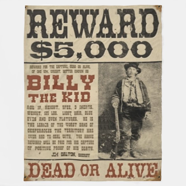 BILLY the KID Fleece Blankets (Front)