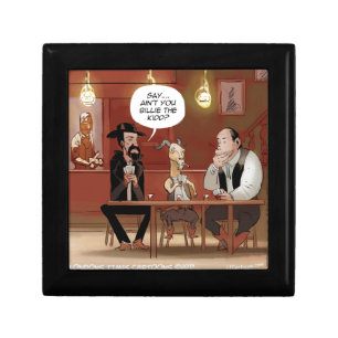 Billy The Kid? Funny Goat Cartoon Keepsake Box