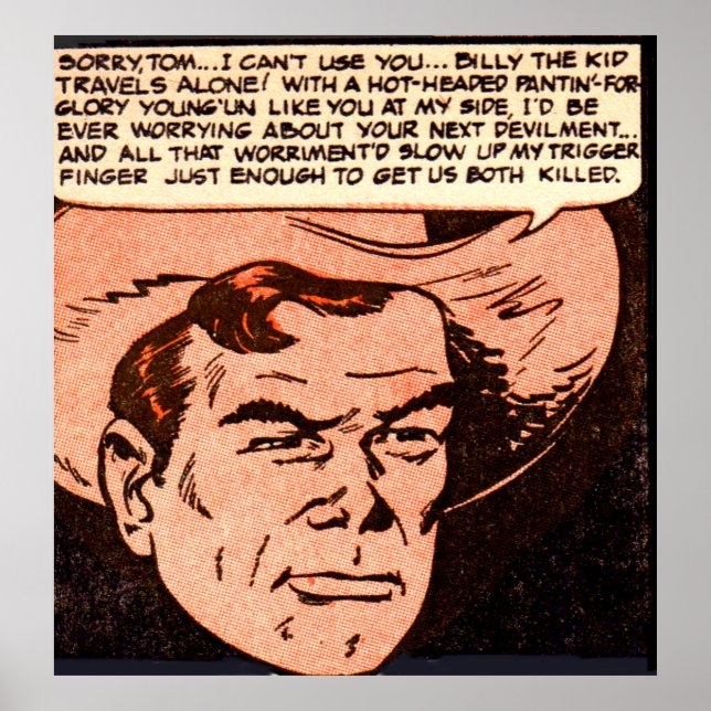 Billy the Kid travels alone Poster (Front)