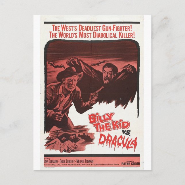 Billy the Kid Vs Dracula movie postcard (Front)