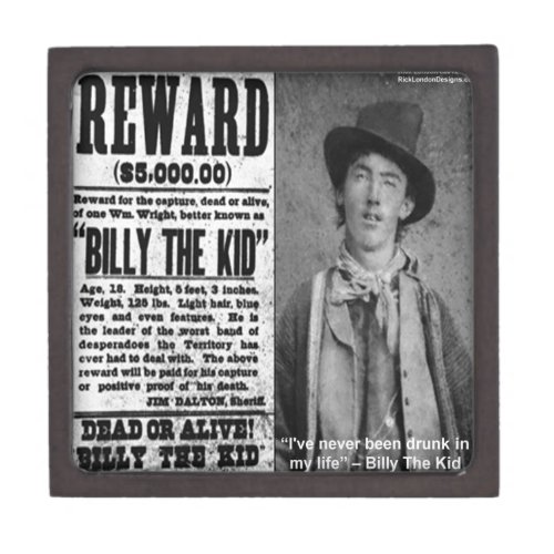 Billy The Kid Wanted Dead Or Alive Gifts  Tees Gift Box