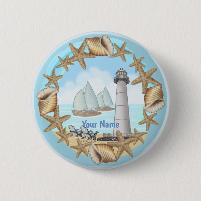Biloxi Lighthouse  Button (Front)