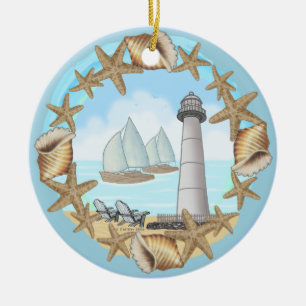 Biloxi Lighthouse ceramic ornament