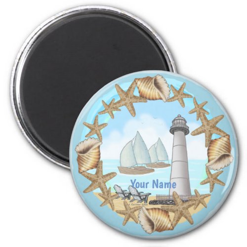 Biloxi Lighthouse   custom name magnet