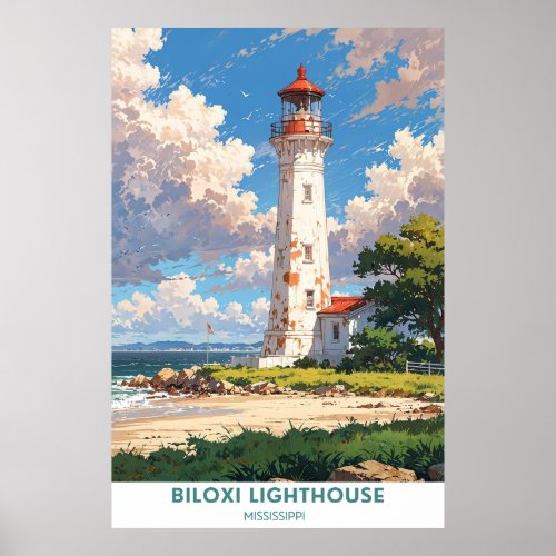 Biloxi Lighthouse Mississippi Poster