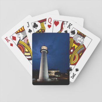 Biloxi Lighthouse Playing Cards by jonicool at Zazzle