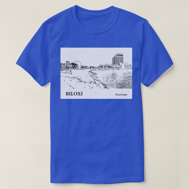 Biloxi Mississippi  7 T-Shirt (Design Front)