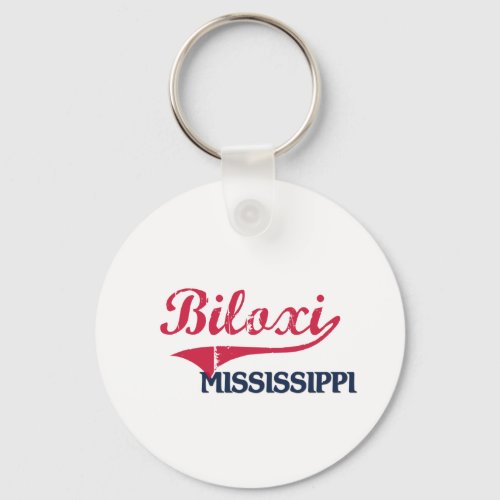 Biloxi Mississippi City Classic Keychain