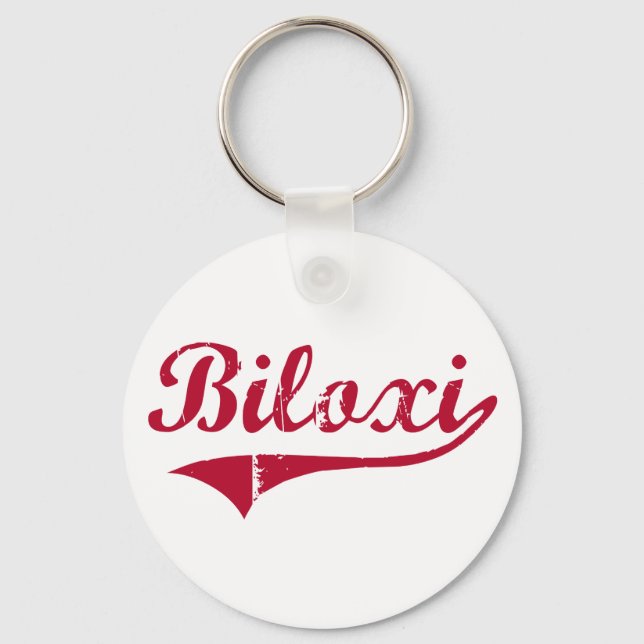Biloxi Mississippi Classic Design Keychain (Front)