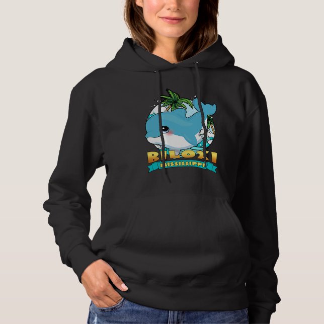 BILOXI MISSISSIPPI Cute Baby Dolphin Beach Souveni Hoodie (Front)