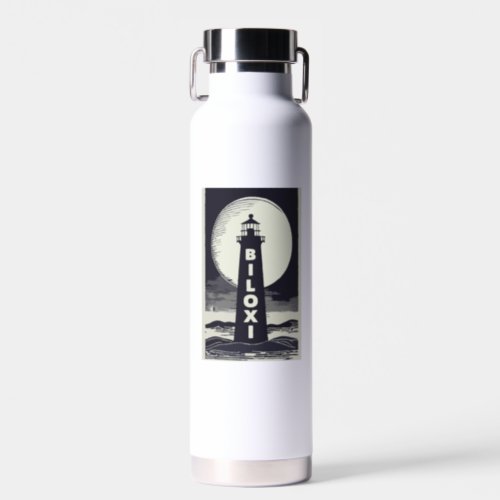 Biloxi Mississippi Lighthouse Moon Water Bottle