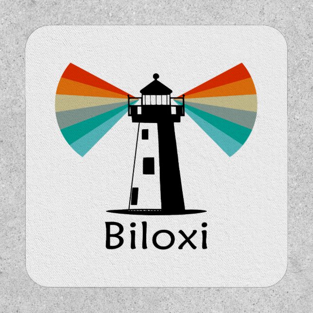 Biloxi Mississippi Lighthouse Rainbow Patch (Front)
