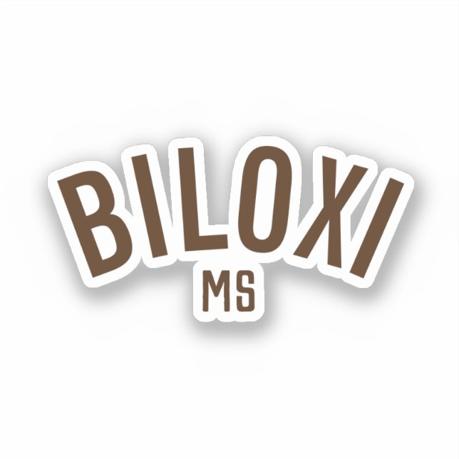 Biloxi, Mississippi Sticker (Front)