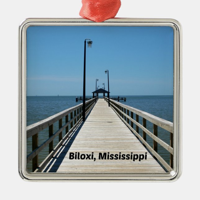 Biloxi, MS Metal Ornament (Front)