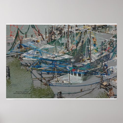 Biloxi Shrimp Boats Poster