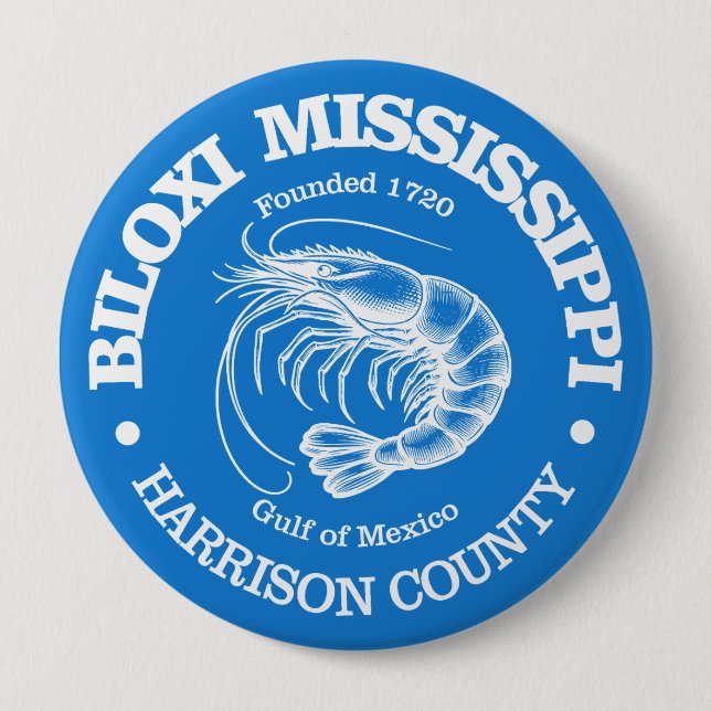 Biloxi (shrimp) button (Front)