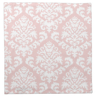 BILTMORE DAMASK in WHITE and BLUSH PINK Napkin