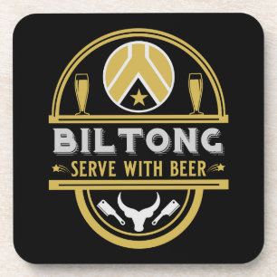 Biltong And Beer Beverage Coaster