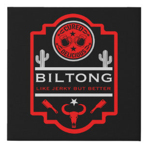 Biltong And Beer Faux Canvas Print