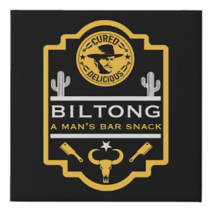 Biltong And Beer Faux Canvas Print
