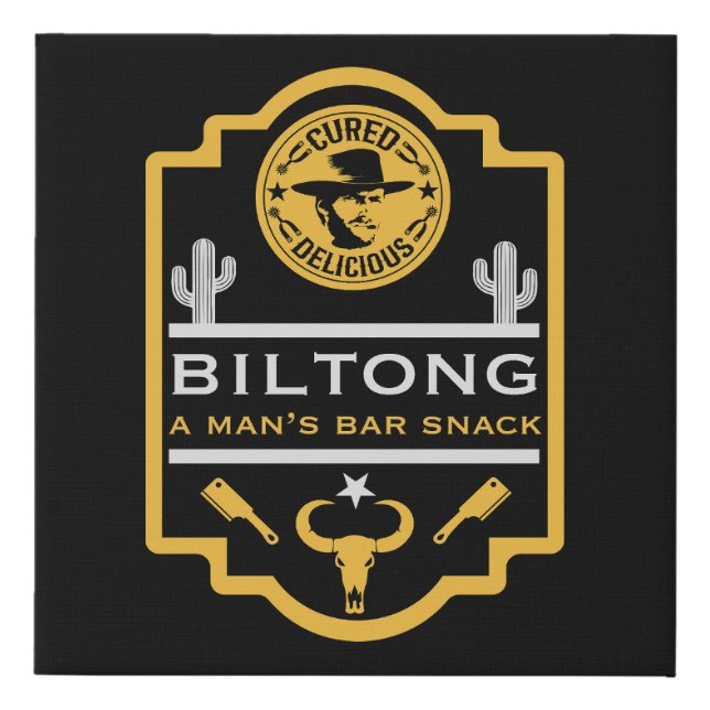 Biltong And Beer Faux Canvas Print (Front)
