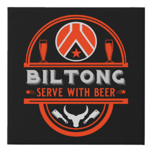 Biltong And Beer Faux Canvas Print