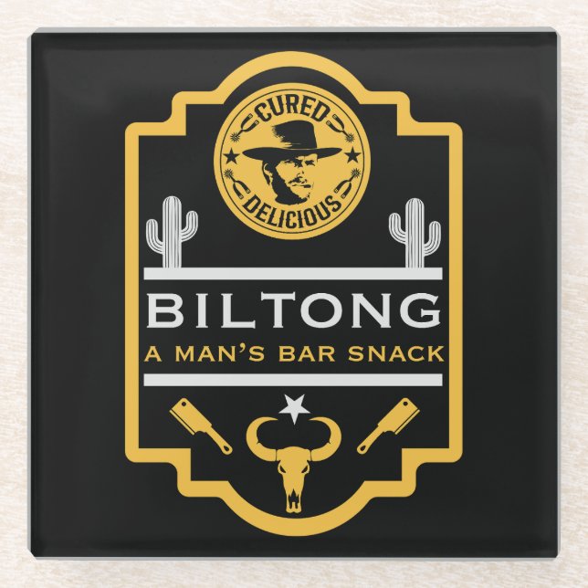Biltong And Beer Glass Coaster (Front)
