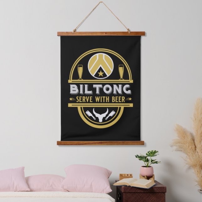Biltong And Beer Hanging Tapestry (Bedroom)
