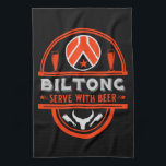 Biltong And Beer Kitchen Towel<br><div class="desc">Biltong And Beer. Ideal For Beer Lovers Nad Biltong Foodies. ©Copyright HGI | HGIFY | BHG Stores Only. All Rights Reserved.</div>