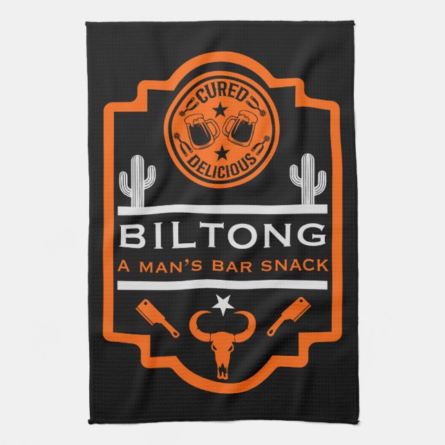 Biltong And Beer Kitchen Towel (Vertical)