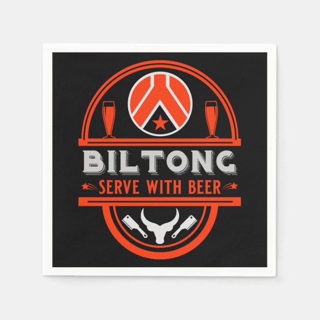 Biltong And Beer Napkins (Front)