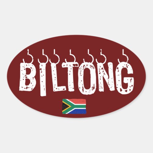 Biltong South Africa Lekker Food Dry Wors Oval Sti Oval Sticker