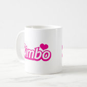 Bimbo pretty little dolly font coffee mug (Front Left)