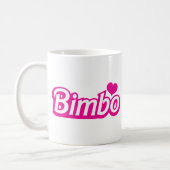 Bimbo pretty little dolly font coffee mug (Left)